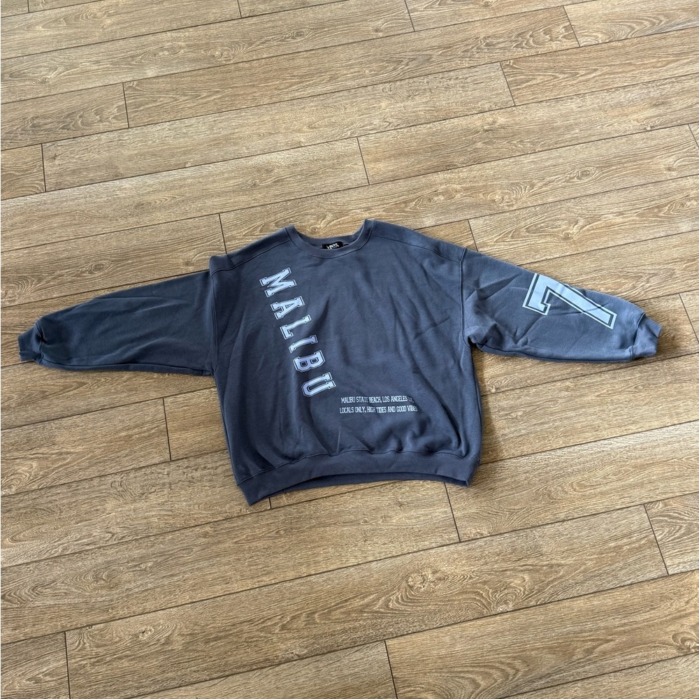 Malibu Blue Crewneck Sweater Relaxed Fit